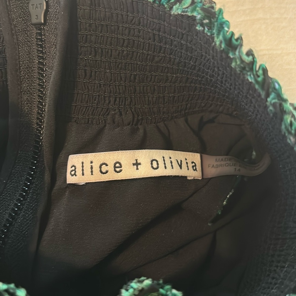 Long black and green velvet burnout dress. Worn once.
